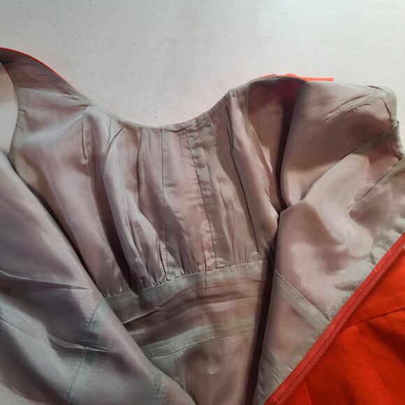 J.Crew Burnt Orange Shift Dress Sleeveless Knee Length Minimalist Size 2 2716 - Picture 7 of 8